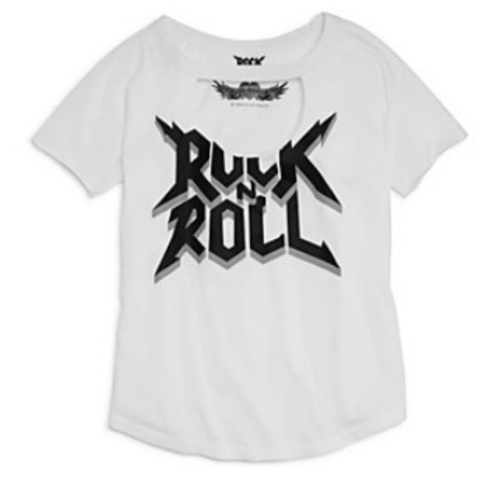 Rock n roll cut out t shirt